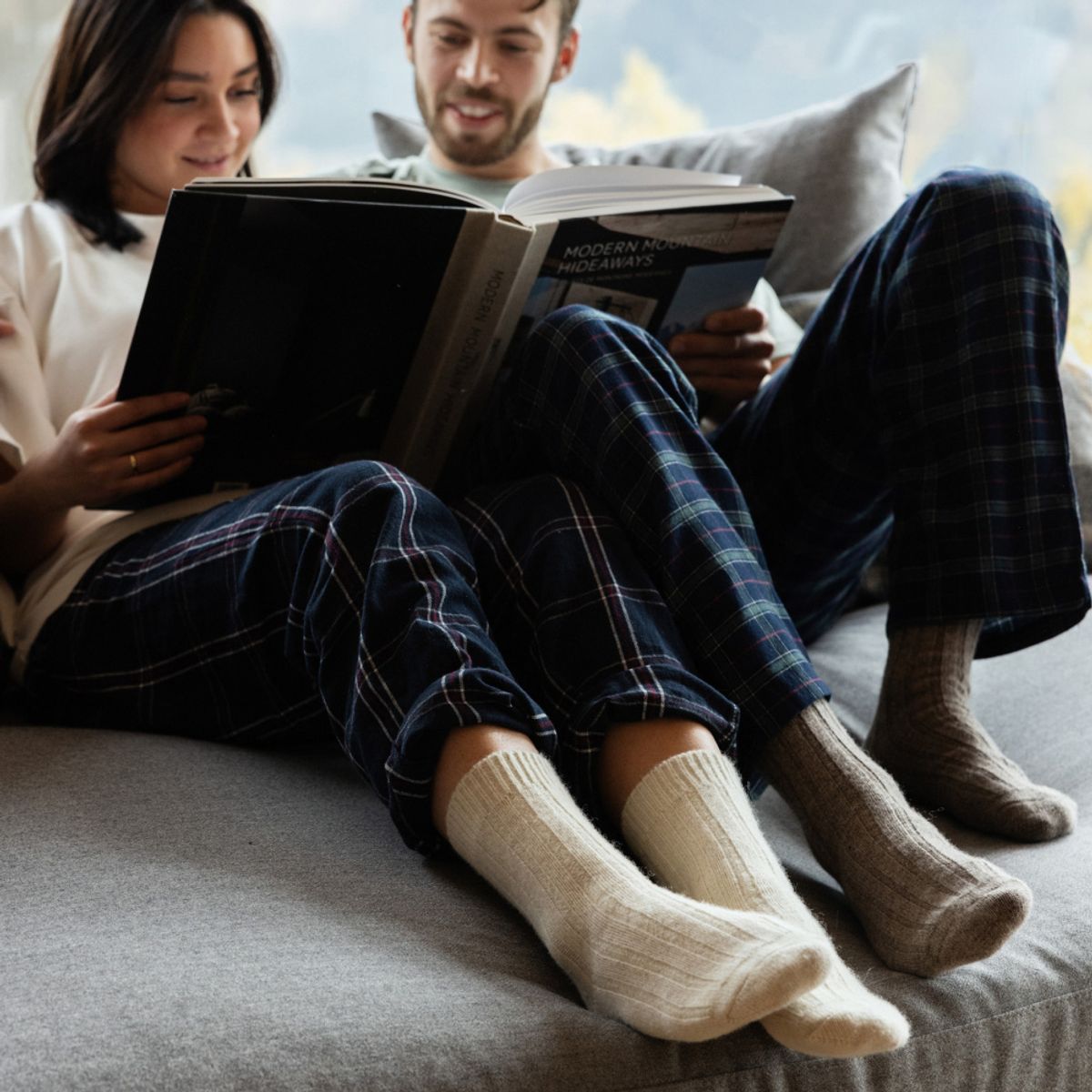 Oims Wool Sock - Natural Brown (5 pack)